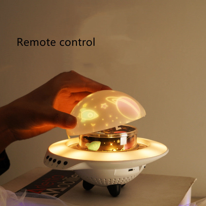 Sky Projector Flying Saucer Rotating Projector Bluetooth Night Light