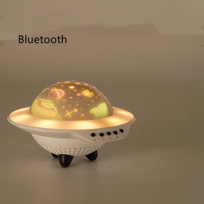 Sky Projector Flying Saucer Rotating Projector Bluetooth Night Light